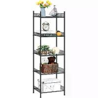 ราคา หน่วยชั้นวางลวด 5 ชั้น, อุตสาหกรรม, งานหนัก, ยืนฟรี, ชั้นวางโลหะ, ปรับความสูงได้, เหมาะสำหรับคลังสินค้าและโรงรถ, สีดำ, ที่เก็บของ (1732066958834697383)