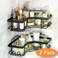 ราคา ชั้นวางฝักบัวเข้ามุมโลหะ 2 แพ็ค พร้อมแผ่นแปะ กาวในตัว ที่เก็บของเข้ามุมอ่างอาบน้ำ ตะขอ 8 อัน กันน้ำและกันสนิม ไม่ต้องเจาะ เหมาะสำหรับบ้าน ห้องนอน และห้องครัว ที่เก็บของ (1732614170662831145)