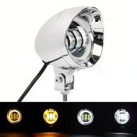 ราคา ไฟตัดหมอก LED รถจักรยานยนต์, สากล, 12V, ไฟตัดหมอกด้านหน้า, ขับรถและไฟตัดหมอก, เหมาะสำหรับรถจักรยานยนต์ยามว่าง, Suzuki, Kawasaki, Yamaha, Cruisers, Bobber, ไฟ LED, สีขาวและสีเหลืองอำพัน (17325561387115