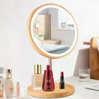 ราคา กระจกแต่งหน้า LED ไม้, สามแสงถอดได้, กระจกหน้าจอสัมผัส, กระจกเครื่องสำอางแต่งหน้าเดสก์ท็อป, โคมไฟตั้งโต๊ะ, ชาร์จ USB, 2 (1732043616577685643)