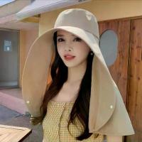 ราคา พร้อมส่งในไทยหมวกปีกกว้าง หมวกกันแดด ผ้าคลุม หมวกกันแดดและม่านบังแดด ป้องกันแดด ป้องกันแสงแดดบวกปีกผ้านุ่ม หมวกปีนเขากันแดดปีกกว้าง การป้องกัน UV (1731609364739622016)