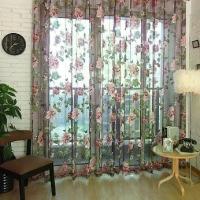 ราคา ผ้าม่าน Voile Tulle Voile ลายดอกไม้แสนโรแมนติก HL 100*200ซม. ผ้าม่าน หน้าต่าง ประตู ผ้าคลุม ผ้าพันคอโปร่ง เหมาะสำหรับห้องนอน ผ้าม่าน (1731904446717199930)