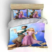 ราคา ชุดเครื่องนอนเจ้าหญิงราพันเซล ชุด 3 ชิ้น สำหรับเด็กดิสนีย์ ชุดเตียงขนาดคิงไซส์ ปลอกเตียงผู้ใหญ่ US Twin ของตกแต่งห้องนอน ผ้านวม ของขวัญ (1732627651839821110)