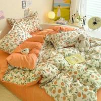 ราคา ชุดเครื่องนอน สีส้มสด สำหรับเด็กผู้หญิง รวมปลอกผ้านวม ผ้าปูที่นอน เหมาะสำหรับหอพักที่บ้าน ชุดสามชิ้น เตียงเดี่ยว (1732231244706186456)