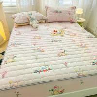 ราคา ผ้าปูที่นอน พร้อมปลอกหมอน ป้องกันเตียงและที่นอน ดีไซน์หนาและเส้นใยนุ่ม เหมาะสำหรับเตียงขนาด 3.5 ฟุต/5 ฟุต/6 ฟุต แผ่นรองที่นอนไฟเบอร์นุ่ม ผ้าปูที่นอนเอนกประสงค์ ระบายอากาศได้ดี กั (1730517327167457624)