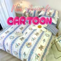 ราคา 【COD】 ผ้าปูที่นอน ครบชุด ครบเซท ขนาด 3.5/ 5 / 6 ฟุต สีฟ้า สีชมพู ลาย การ์ตูน cartoon พร้อม ผ้าห่ม ปลอกหมอนหนุน ปลอกหมอนข้าง (1732703573125597135)