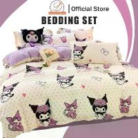 ราคา ชุดเครื่องนอน Dansunreve Sanrio Kuromi ผ้าปูที่นอน ปลอกผ้านวม ปลอกหมอน 4 ชิ้น เหมาะสำหรับเตียง 6 ฟุต/5 ฟุต/3.5 ฟุต มีให้เลือกทั้งสุนัข Cinnamoroll, Pochacco และคิตตี้ ของขวัญในอุดมคติสำหรับเด็ก (17320