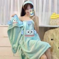 ราคา ชุด 3 ชิ้น เสื้อคลุมอาบน้ำ ผ้าเช็ดตัว หมวกคลุมผม ลายการ์ตูนน่ารัก สำหรับอาบน้ำ (1731855813738333234)