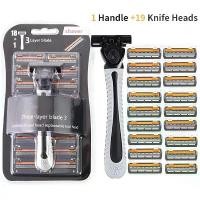 ราคา เครื่องโกนหนวด สำหรับผู้ชาย มีดโกน ใบมีดสแตนเลสสามชั้น ใช้ซ้ำได้ เครื่องโกนหนวดกำจัดขน แบบเก่า พร้อมแถบหล่อลื่น เครื่องโกนหนวดแบบแมนนวล ใบมีดโกน shaving tool ใบ มีด (1731286454444002002)