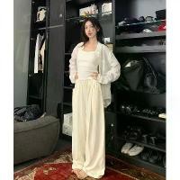 ราคา กางเกงยามาโมโตะสีนม, นันทา, สำหรับผู้หญิง, กางเกงใหม่ 2025, พื้นผิวปกปิด, ลดน้ำหนัก, กางเกงขากว้างหลวม (1731787131002914599)