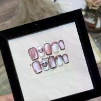 ราคา สติ๊กเกอร์ติดเล็บหัวใจ ตาแมว แฮนด์เมด เล็บปลอม สไตล์ญี่ปุ่น Ins เล็บสั้น เล็บปลอม 2 มิติ (1731893485933003809)