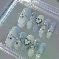 ราคา เล็บปลอม, แฮนด์เมด, เล็บปลอม, แผ่นแปะเล็บแบบใช้ซ้ำได้, เกลือทะเลไวท์เทนนิ่ง, น้ำมะพร้าวและเยลลี่นม (1731904344836507192)