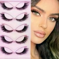 ราคา ขนตาแคทอาย 5 คู่ บางและขนปุย ขนตาแคทอายยาว ขนตาปลอม (1732644705821820081)