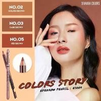 ราคา ขายร้อน สินค้าแนะนำ ถูกชัวร์ [กล่อง 12 แท่ง] ดินสอเขียนคิ้ว Sivanna Colors Story Eyebrow Pencil ES004 2IN1 ดินสอเขียนคิ้วเนื้อดี (1732762945759840181)