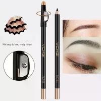 ราคา ดินสอเขียนคิ้ว พร้อมเครื่องเหลา ปากกาเขียนคิ้วกันน้ำ สีดำและน้ำตาล ติดทนนาน (1732715483380221855)