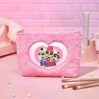 ราคา ของแท้ 100% กระเป๋าเครื่องสำอาง สีชมพู ขนนุ่มๆ️ POWERPUFF GIRLS งานลิขสิทธิ์แท้ งานจริงสวยตรงปก (1732072512877331955)
