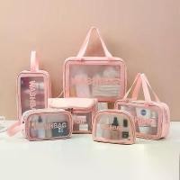 ราคา กระเป๋าเครื่องสำอาง สไตล์ดาราอินเทอร์เน็ต Ins โปร่งใส ความจุมาก เคลือบด้าน กันน้ำ มือถือ กระเป๋าเจ็ทส่วนตัว แบบพกพา ชุดหกชิ้น กระสอบ สายรุ้ง กระเป๋า ตา ข่าย กระเป๋า ใส่ เครื่อง สําอาง ตาข่าย (17320959