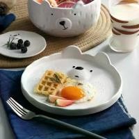 ราคา จานเซรามิก ดีไซน์หมีขั้วโลกการ์ตูนน่ารัก ชามเรียบง่าย BBHMZ เหมาะสำหรับห้องครัวญี่ปุ่น เครื่องใช้บนโต๊ะอาหาร ถ้วยกาแฟ และจานผลไม้ (1732216986815006917)