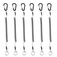 ราคา สายคล้องคอแบบขด ความปลอดภัย 6 ชิ้น สายคล้องคอตกปลา สายขดลวดสปริงสำหรับงานหนักแบบยืดหดได้ ที่ใส่พวงกุญแจ (1731907031081649159)