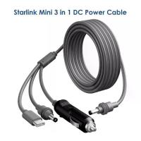 ราคา สายไฟรถยนต์, ความปลอดภัย 1/2/3/5/10M, DC 5521, สายชาร์จรถยนต์ 3 in 1 Type C +, กันน้ำ IP65, เหมาะสำหรับการเดินทางขนาดเล็กของ Starlink, สายไฟรถยนต์ (1731729278823401053)