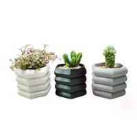 ราคา [3D Print] กระถางต้นไม้มินิมอลทรงหกเหลี่ยม ฐานแยกได้ กระถาง cactus 3 ชิ้น/เซ็ต (1730862508746836908)