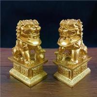 ราคา 2 ชิ้น ทอง Fu Foo สุนัข สิงโต รูปปั้น ฮวงจุ้ย ทำด้วยมือ หินหยก พระพุทธรูป มังกร ประติมากรรม รูปปั้น ของตกแต่งบ้าน (1732445221866473101)