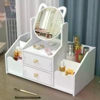 ราคา กล่องเก็บเครื่องสำอางไม้ ความจุขนาดใหญ่ 1 ชิ้น สีขาว ดีไซน์หรูหรา มีลิ้นชักหลายช่อง ฝาครอบกันฝุ่นและกระจก เหมาะสำหรับเก็บของจำเป็นในห้องน้ำ เครื่องประดับ และแปรงแต่งหน้า ที่เก็บเ (1732473195931076432)