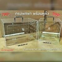 ราคา กรงอะคริลิคพกพา กรงพกพา กรงไปเที่ยว กรงหาหมอ หนูแฮมสเตอร์ เม่นแคระ นก ชูก้า ดอร์เม้าส์ (1732293586220713396)