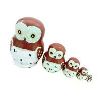 ราคา ตุ๊กตานกฮูกไม้ทาสี 5x นก ทำรัง Matruschka (1731980815385200567)