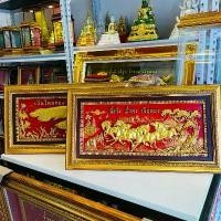 ราคา กรอบมงคล ปลา ม้า สีแดง กรอบทอง ขนาด12*21 (1731275576845895219)