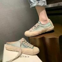 ราคา รองเท้าแตะครึ่งตัวละลาย, อเนกประสงค์ในฤดูร้อน, รองเท้าสเก็ตกีฬาลำลอง, รองเท้าผ้าใบผูกเชือกนิ้วเท้ากลมผู้หญิง รองเท้า underground ลาย เสือดาว รองเท้า นัก เรียน โดเรม่อน รองเ (1731639444903332860)