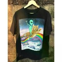 ราคา เสื้อยืดแขนสั้น สไตล์เรโทร แขนสั้น ดีไซน์ใหม่ พิมพ์ลายลูกแมวสายรุ้งเอเลี่ยน อเนกประสงค์ สำหรับผู้ชายและผู้หญิง เหมาะสำหรับนักเรียน สไตล์อเมริกัน เสื้อยืดครึ่งแขน Ins เสื้อ option (1732557090412856763)