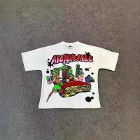 ราคา เสื้อยืดพิมพ์ลาย แขนสั้น สไตล์กอธิค เสื้อคู่รัก เสื้อผ้าผู้ชาย ท็อป พิมพ์ลาย ip-op (1732210398939809351)