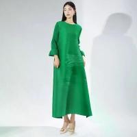 ราคา เดรสแขนยาว จับจีบ เดรสยาว สำหรับผู้หญิง เรียบหรู พลัสไซส์ เสื้อผ้าผู้หญิง (1732160293319640549)