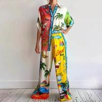 ราคา ชุดเสื้อและกางเกง เสื้อผ้าผู้หญิง ทรงหลวม พิมพ์ลาย สไตล์ลำลอง ชุดสองชิ้น มีจำหน่ายใน AliExpress (1732788347561084247)