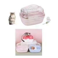 ราคา กระเป๋าใส่สัตว์เลี้ยง สำหรับหนูแฮมสเตอร์และสัตว์เล็ก ๆ แบบพกพา กรงใส่ของ กรงเดินทาง มาพร้อมขวดน้ำ เหมาะสำหรับลูกแมว กระเป๋าพกพา (1731820205240714397)
