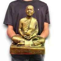 ราคา ถวายพระ ธูป 13 นิ้วพระบูชา หลวงปู่ฝั้น สีทองเก่า ขนาด 5 นิ้ว สูง 7 นิ้ว ALLMU2541 ฐานดอกบัว พระเครื่อง พระพุทธรูป (1732241040412870269)