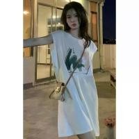 ราคา เดรสยาว สไตล์เกาหลี ผ้าฝ้ายแท้ สีน้ำ กราฟฟิตี้ แขนกุด เสื้อกั๊ก เดรสฤดูร้อน สำหรับผู้หญิง ทรงหลวม สไตล์ขี้เกียจ เดรสเสื้อยืด เดรสยาวปานกลาง (1732326290056252187)