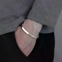 ราคา สร้อยข้อมือผู้ชาย ชุบเงิน 925 สร้อยข้อมือเรียบ เรียบง่าย สง่างาม เครื่องประดับผู้ชาย สร้อยข้อมือผู้ชาย (1732328242739578721)