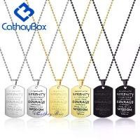 ราคา สร้อยคอจี้แท็กสุนัข, เครื่องประดับผู้ชาย, ของขวัญคาทอลิก, วัสดุสแตนเลส, ดีไซน์สวดมนต์สงบสุข, CB00A027 (1730727176298596844)