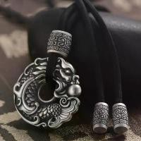 ราคา สร้อยคอผู้ชาย จี้หัวเข็มขัดนิรภัยมังกรปลา เครื่องประดับผู้ชาย เงินแท้ 999 มี Gyarados (1730760503374743580)