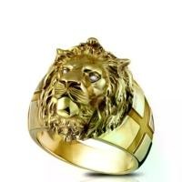 ราคา แหวนหัวสิงโตสีทอง ดีไซน์ใหม่ ทำจากสแตนเลส เหมาะสำหรับผู้ชาย แหวนไม้กางเขนบุคลิกภาพ เครื่องประดับผู้ชาย (1731413933052560595)