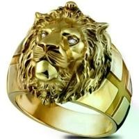 ราคา แหวนผู้ชาย ชุบทอง ดีไซน์หัวสิงโต เครื่องประดับผู้ชาย (1731177713213213585)