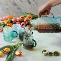 ราคา Fuso ย้อนยุคคลาสสิก 1 ชิ้น พร้อมชุดเหยือกน้ำเย็น 5 ชิ้น และถ้วยแก้ว 4 ใบ ความจุ 1800 ml / 60.87 ออนซ์ กาน้ำชทนความร้อน 400 ml / 13.53 ออนซ์ ถ้วยชาแก้ว เหมาะสำหรับเครื่องดื่มร้อนแ (1732057740411045884)