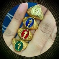 ราคา COD แหวนไอ้ไข่ทองเหลืองลงยา ️แถมฟรีผ้ายันต์+ธูป บทบูชา️ (1732268484155967480)