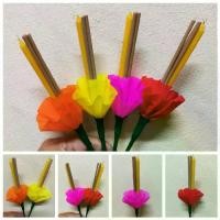 ราคา ดอกไม้ลอยกระทง (20ชิ้น, 100ชิ้น)ธูปเทียนปักกระทง ธูปเทียนลอยกระทง ดอกไม้ปักกระทง แบบธูปเทียนติดกัน (1732568722108614305)