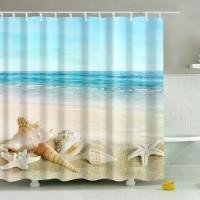 ราคา ม่านอาบน้ำ, แสงแดด, การออกแบบภูมิทัศน์มหาสมุทรชายหาด, เปลือกหอยหอยสังข์, ปลาดาว, ท้องฟ้าสีฟ้า, และมหาสมุทรเขตร้อน, สำหรับตกแต่งห้องน้ำ (1732126909377841453)