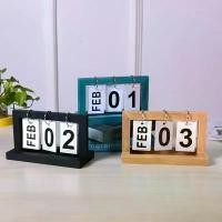 ราคา ไม้ วินเทจ บ้าน ปฏิทิน คาเฟ่ เดสก์ท็อป เครื่องประดับชนบท ตกแต่ง DIY พลิก แพลนเนอร์ ตาราง ปฏิทินถาวร เครื่องใช้สำนักงาน (1730885159882361739)