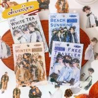 ราคา สติ๊กเกอร์ผู้ชาย เท่ๆ น่ารักๆ สติ๊กเกอร์ PET กันน้ำ สำหรับตกแต่งสิ่งของ สมุดบันทึก แพลนเนอร์ (1731491467983095081)