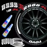 ราคา สติ๊กเกอร์ตัวอักษรล้อ TOYO R888R, การออกแบบ 3 มิติ, สติ๊กเกอร์หมายเลขล้อรถยนต์, ขนาด 3.85 ซม., ตัวอักษรล้อ, รูปลอกโลโก้ล้อ, รูปลอกดัดแปลงสากล, อุปกรณ์จัดแต่งทรงผม (1731654426242418668)